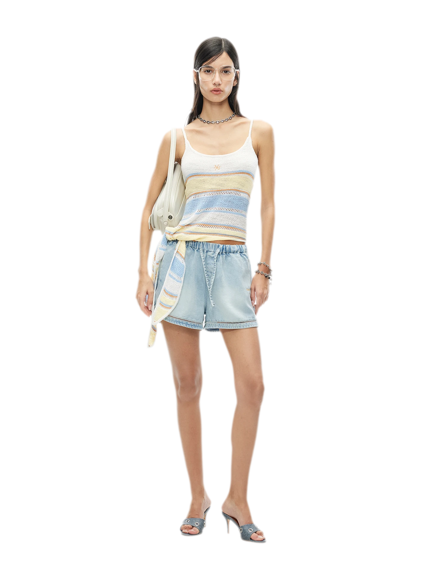 Lyocell Washed Denim Shorts