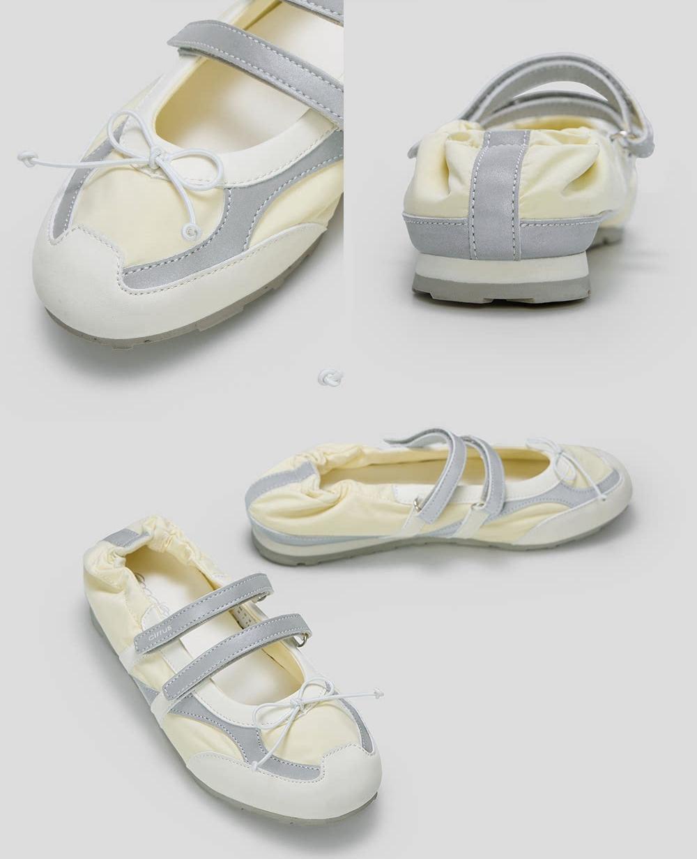 Ruched Ballet Strap Shoes