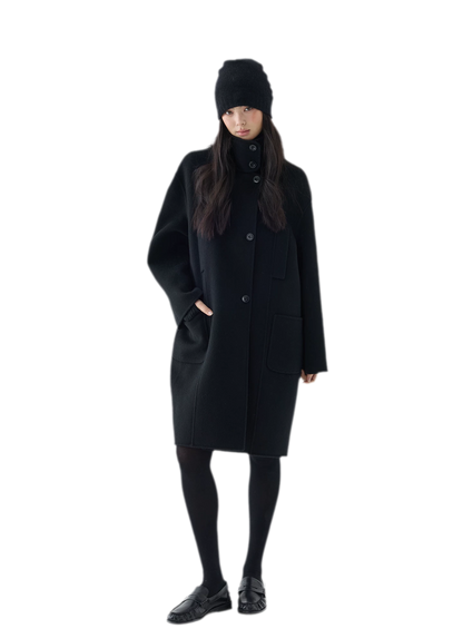 Double-Faced Cocoon Wool Coat