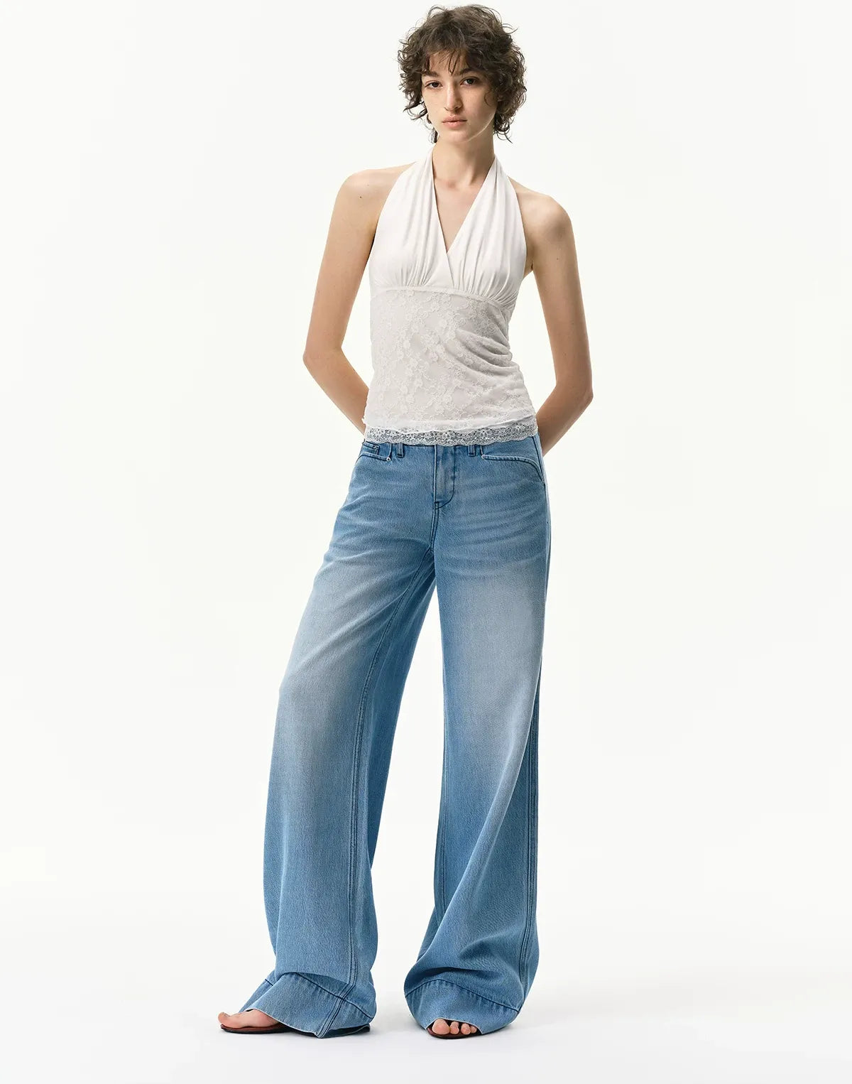 Lyocell Wide-Leg Jeans