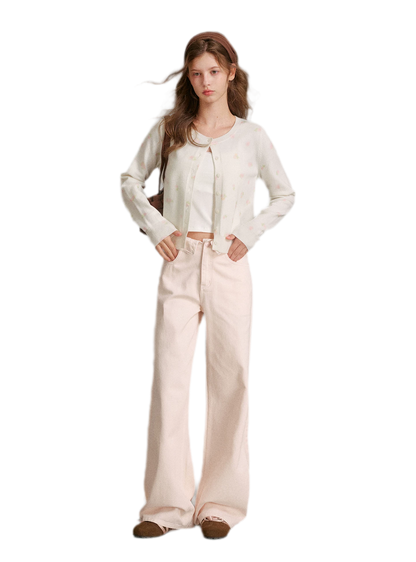 Tencel Wool Rose Print Cardigan