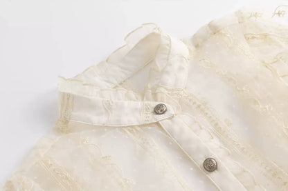Romantic Archer Sheer Blouse