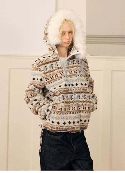 Nordic Jacquard Fleece Jacket
