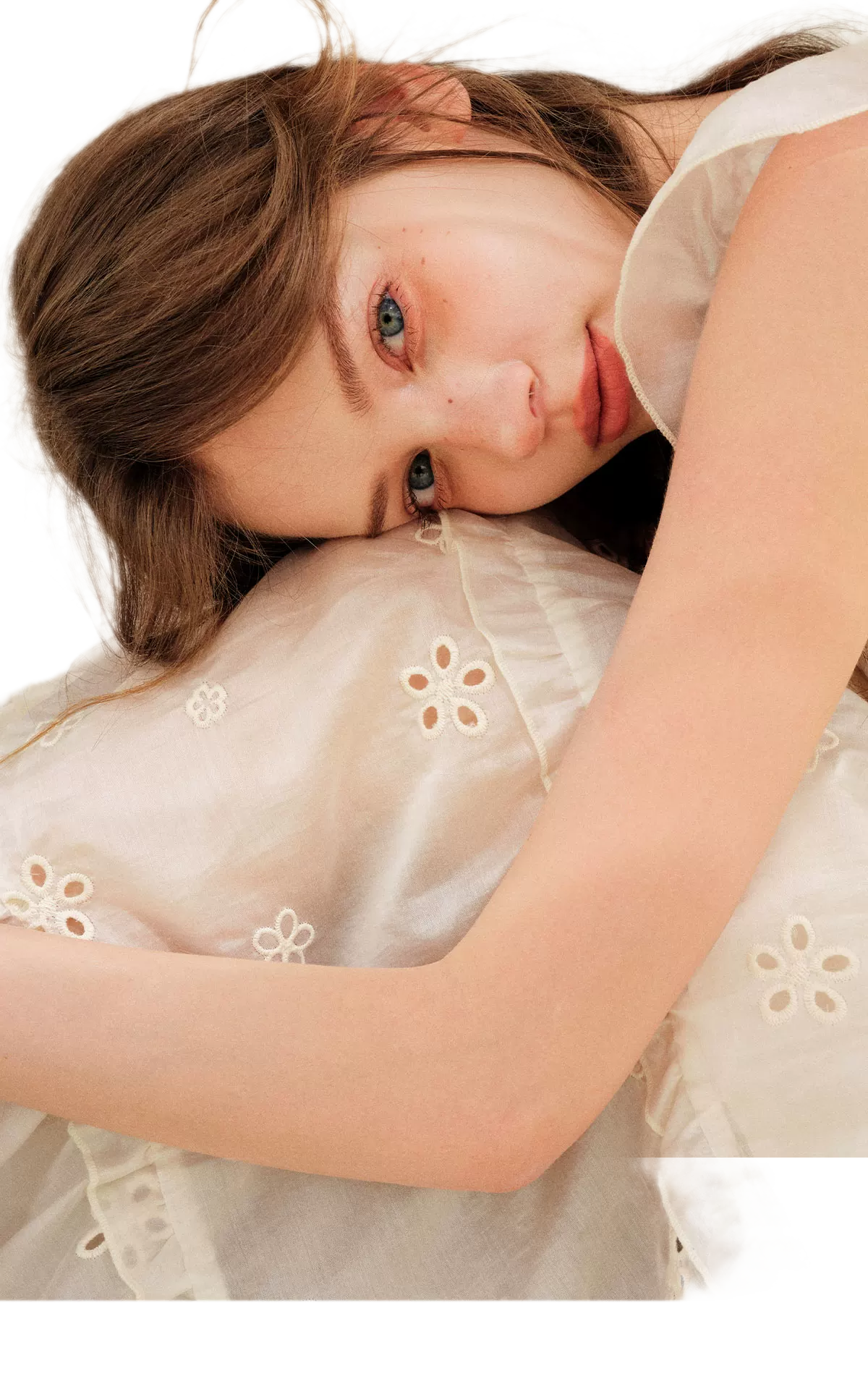 Embroidered Floral Tie-Waist Dress