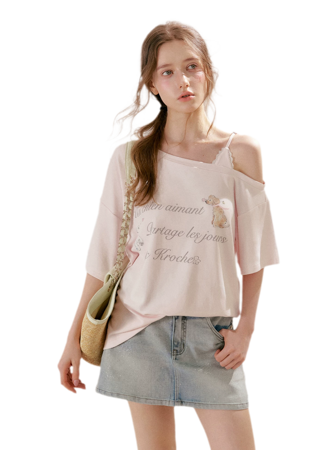 Lace Off-Shoulder Tee