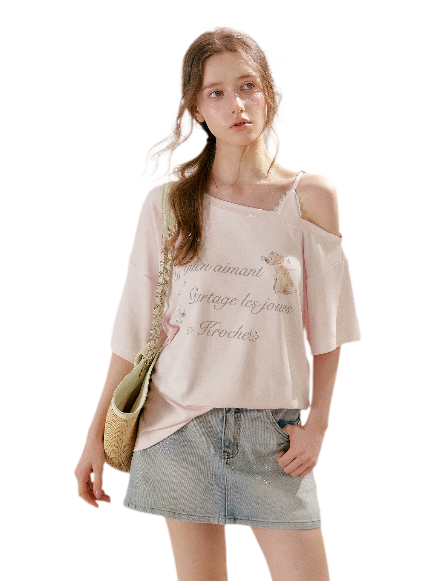 Lace Off-Shoulder Tee
