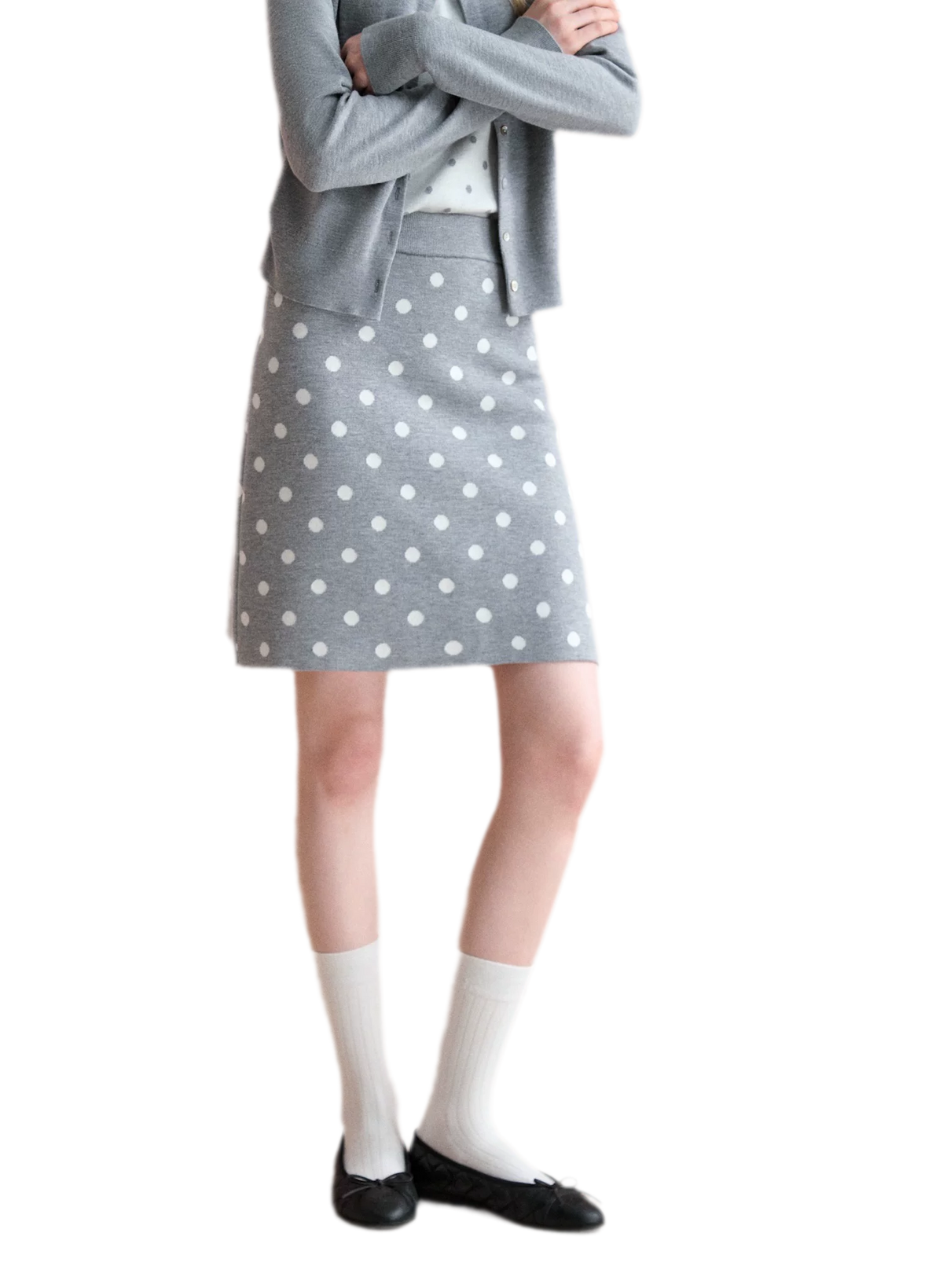 Vintage Polka Dot Knit Set