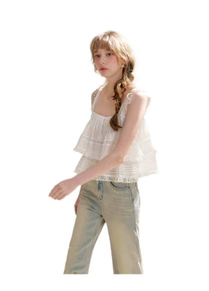 Five-Petal Sequin Flare Jeans