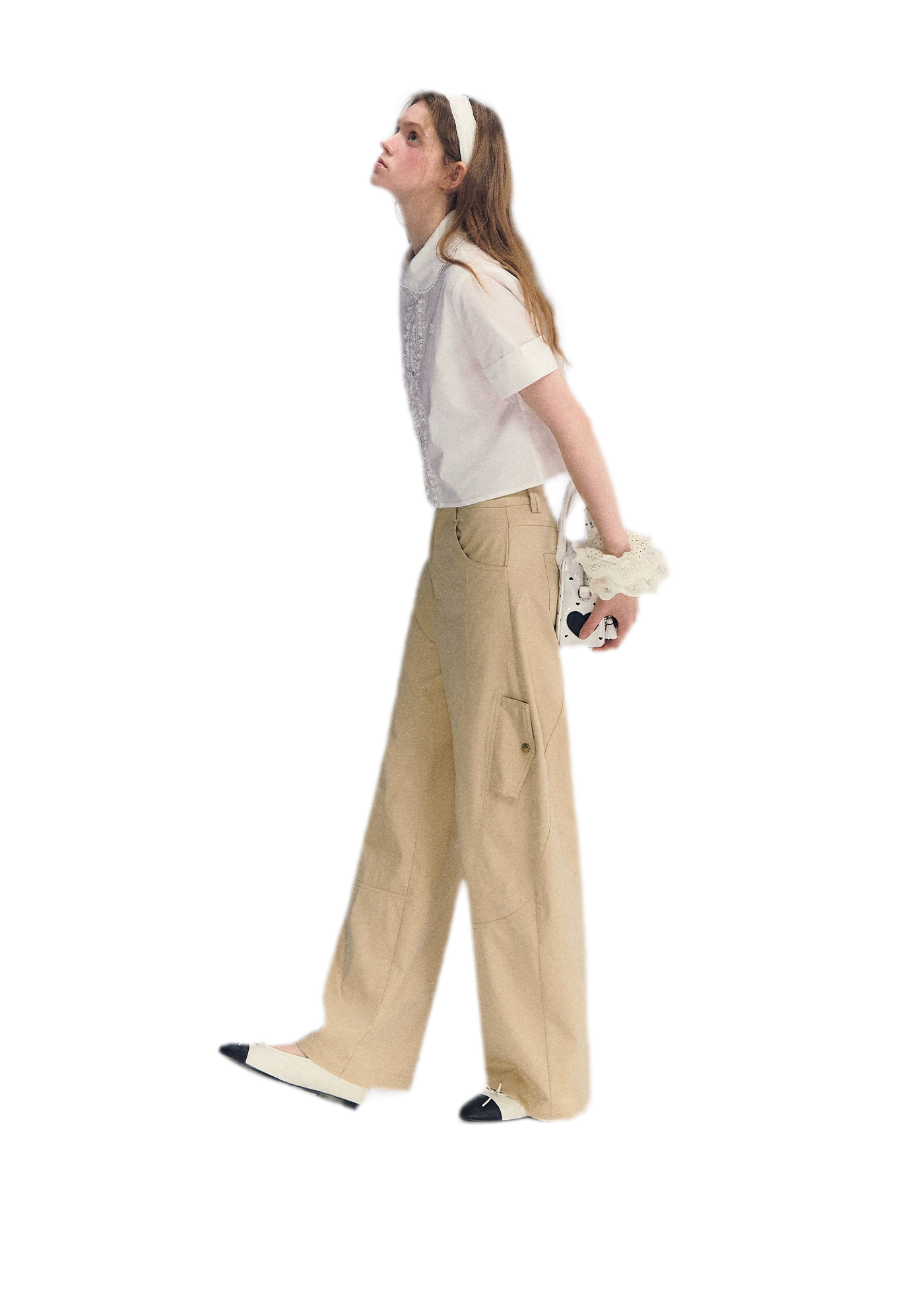 Lace Collar Cotton Shirt