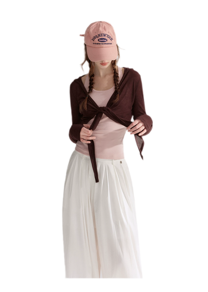 Tie Front Shrug Tank