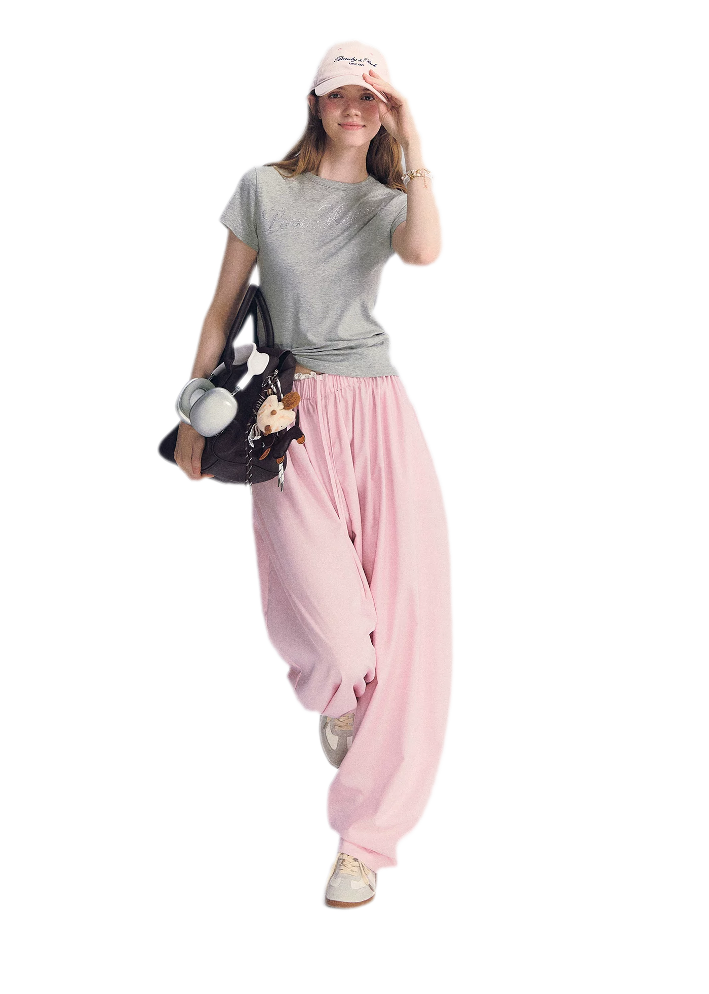 Lace Trim Balloon Pants