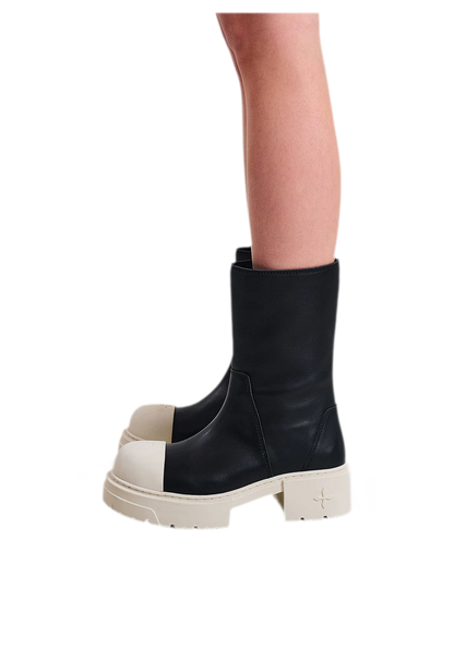 Mid-Calf Leather Boots