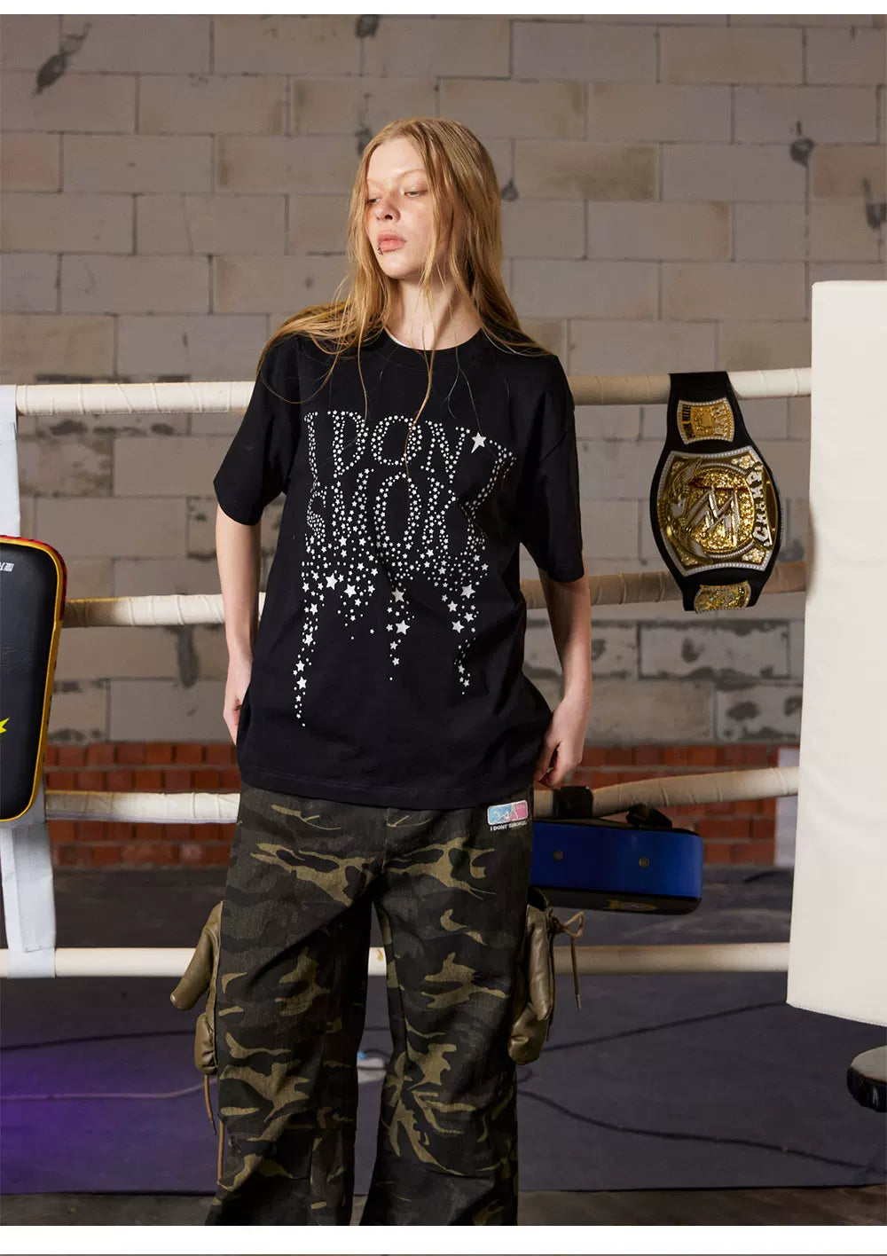 Loose Fit Glitter Logo T-Shirt