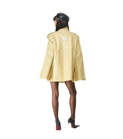 Glossy PU Cape Coat