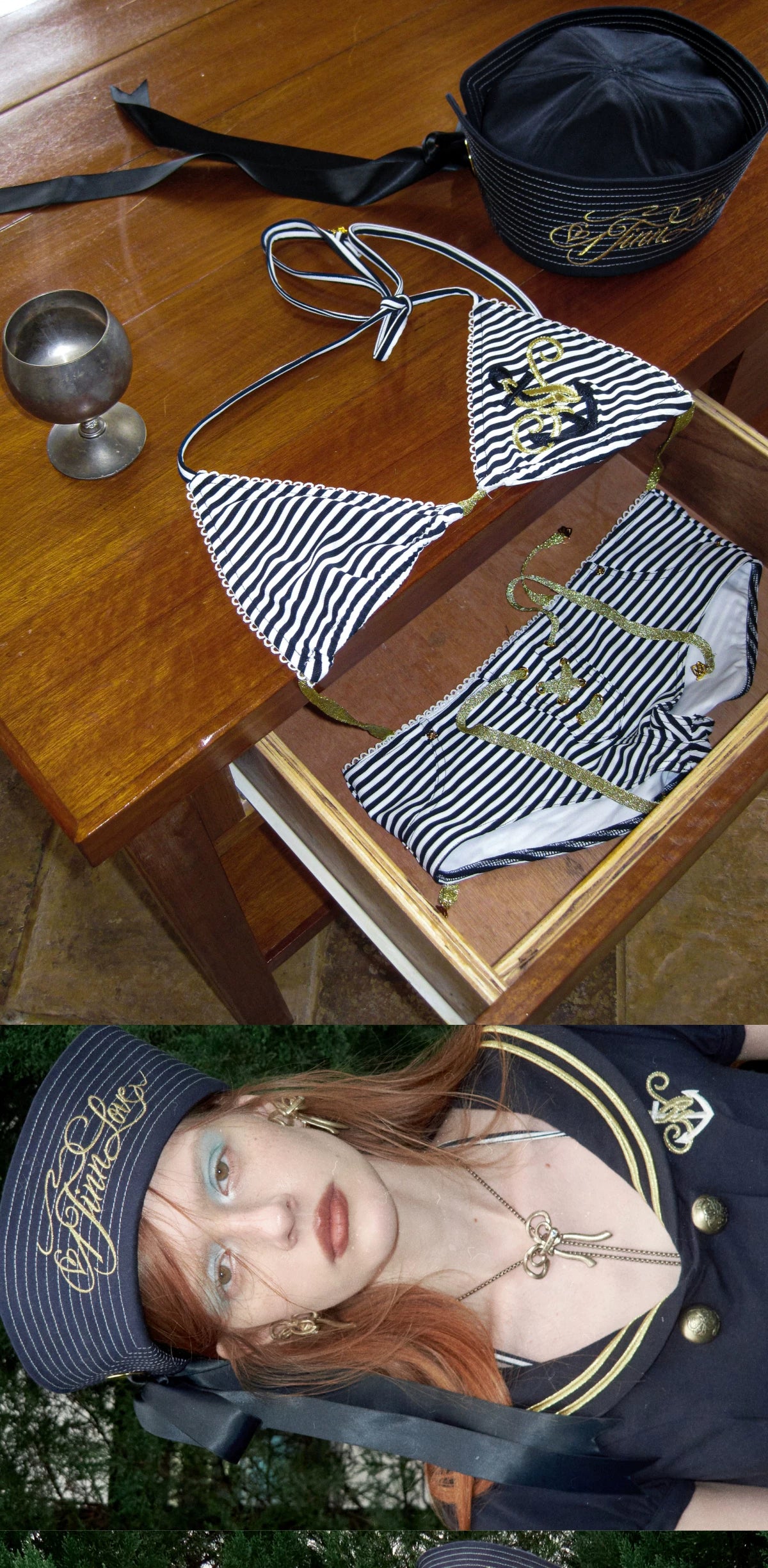 Nautical Wide Brim Sailor Hat