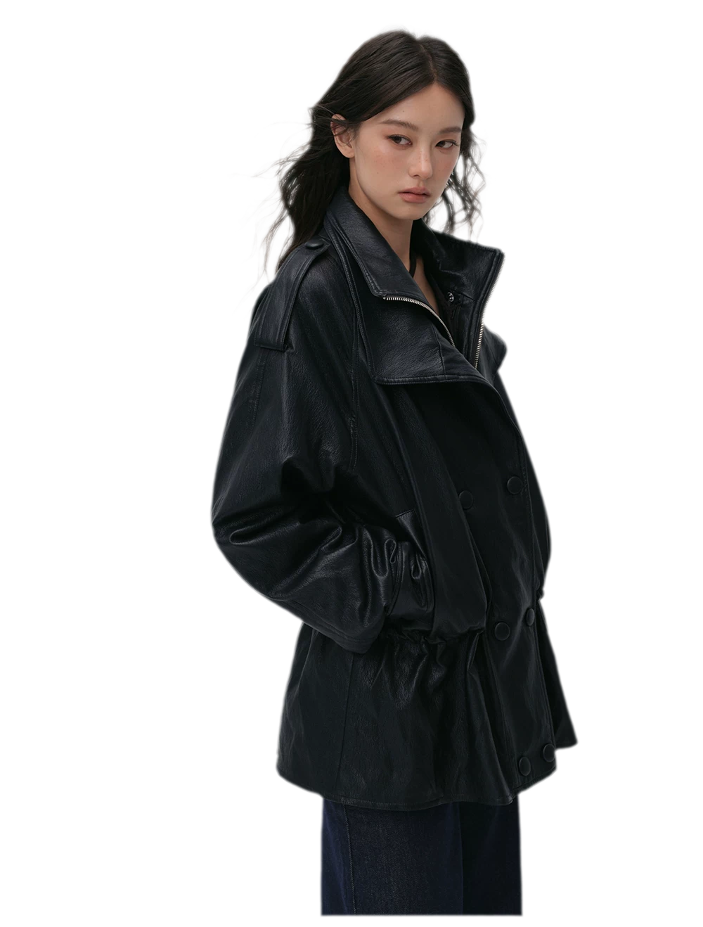 Detachable PU Down Puffer Jacket