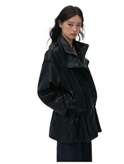 Detachable PU Down Puffer Jacket