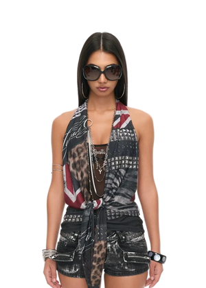 Original Halter Neck Animal Print Top
