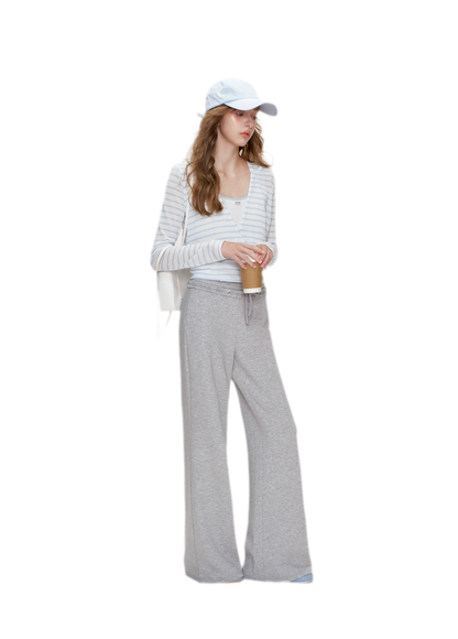 Wrap V-Neck Knitwear Set