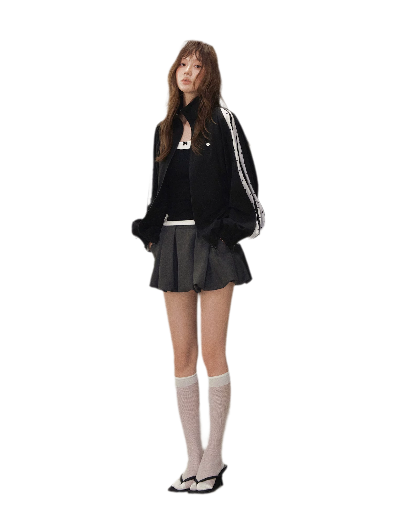 Structured Zipper Collar Jacket