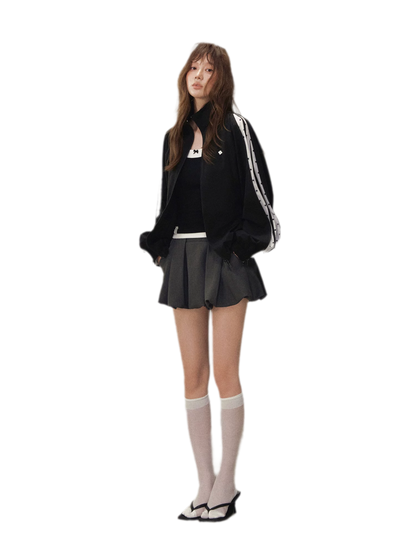 Structured Zipper Collar Jacket