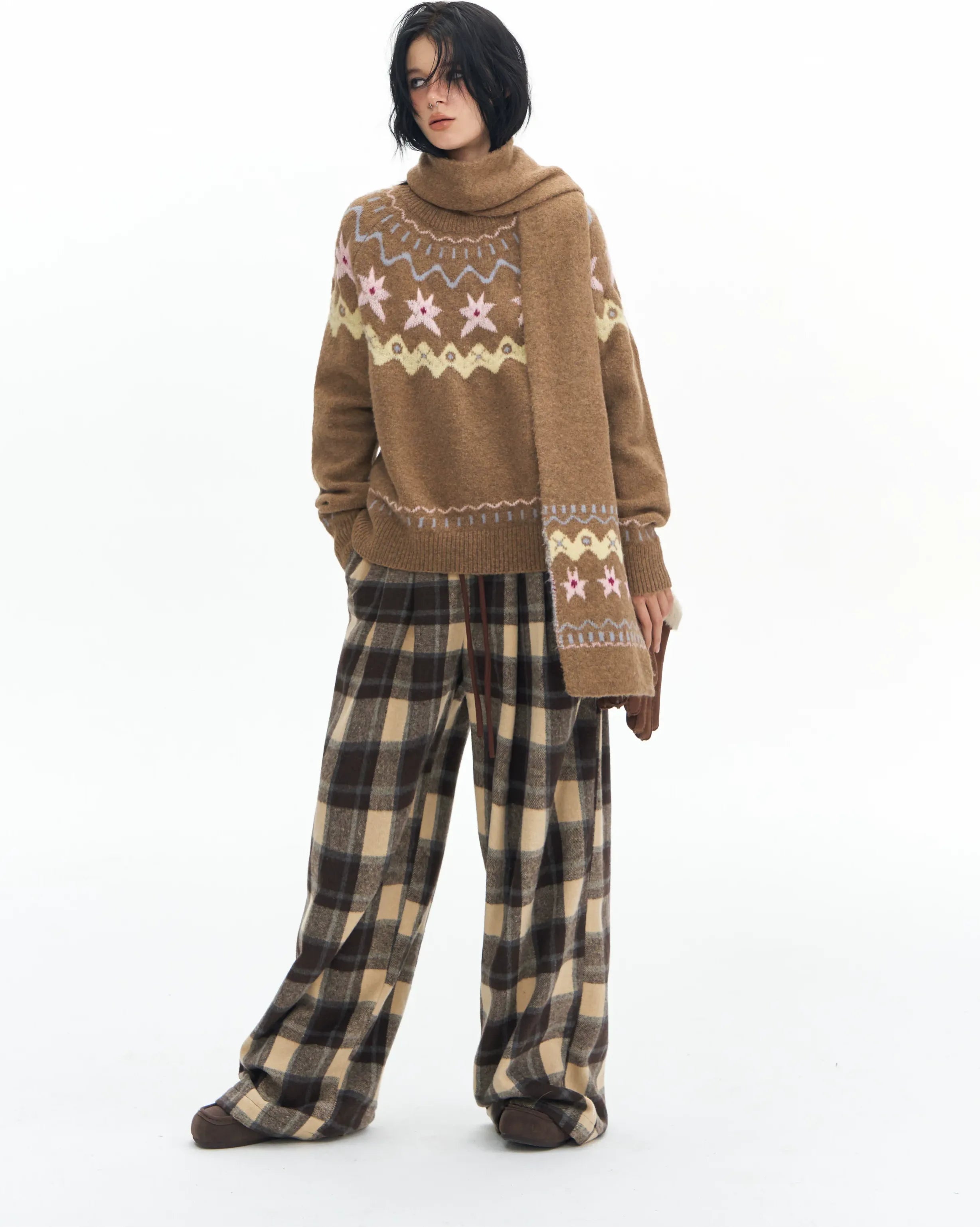 Fair Isle Wool Scarf
