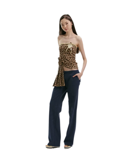 Leopard Lace Backless Cami