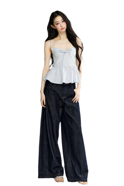 Ruffled Bow Strap Cami