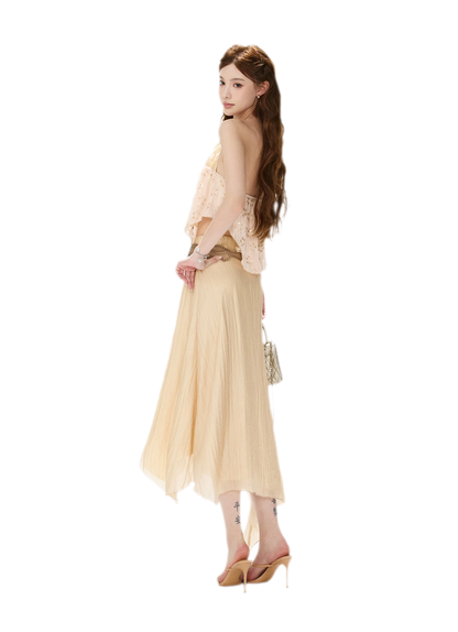 CYNR Beaded Halter Pleated Set – view 11