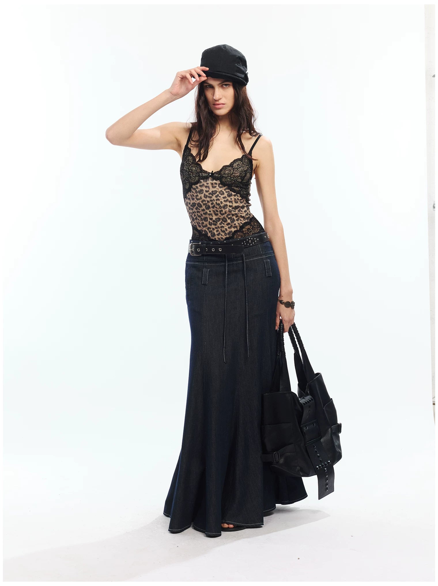 Vintage Rose Leopard Print Lace Camisole
