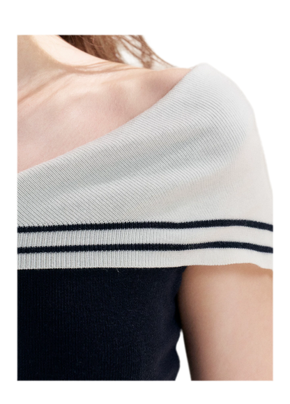 V-Neck Tie Knit Top