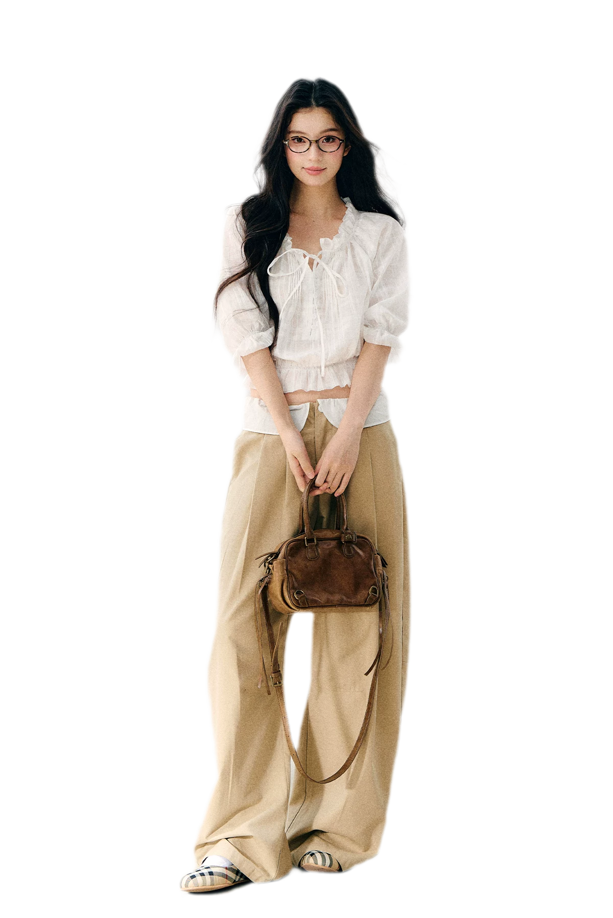 Sheer Ruffled Chiffon Blouse