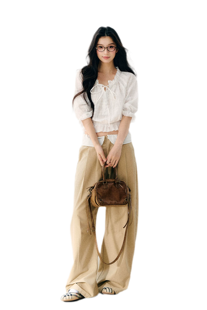 Sheer Ruffled Chiffon Blouse