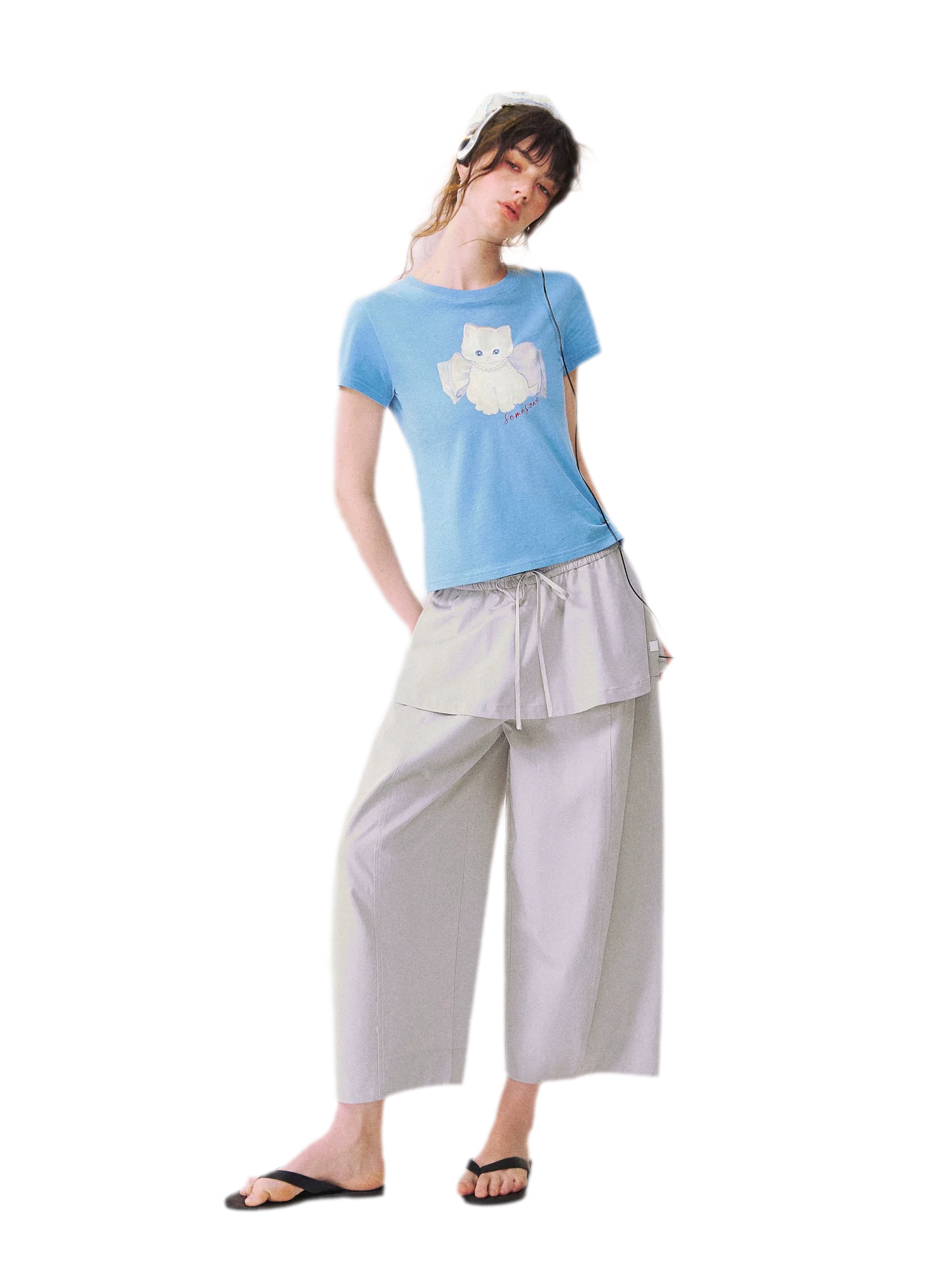 Layered Skirt Balloon Pants
