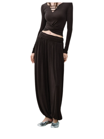 Draped Lantern Pants