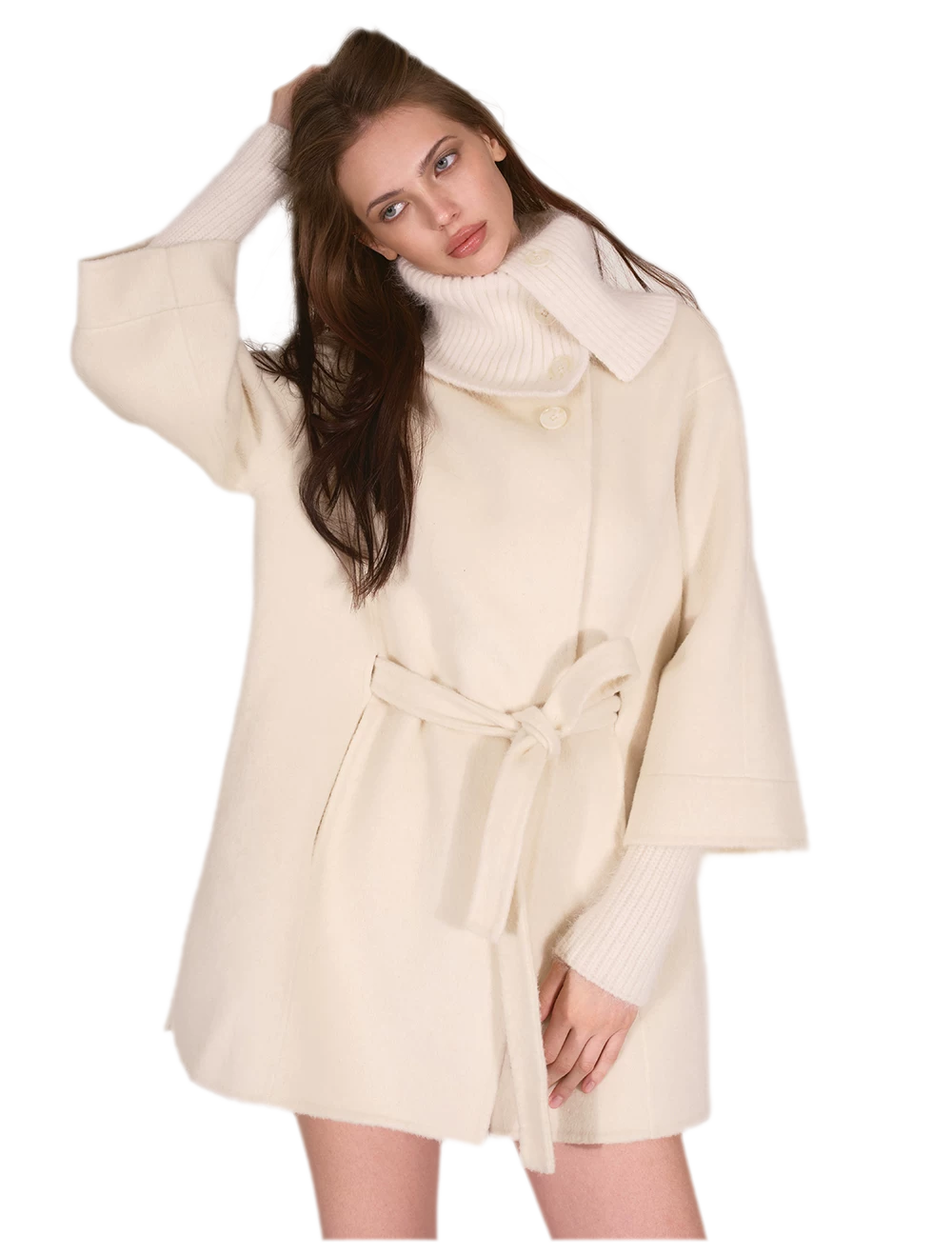 Double-Faced Asymmetric Wool Coat
