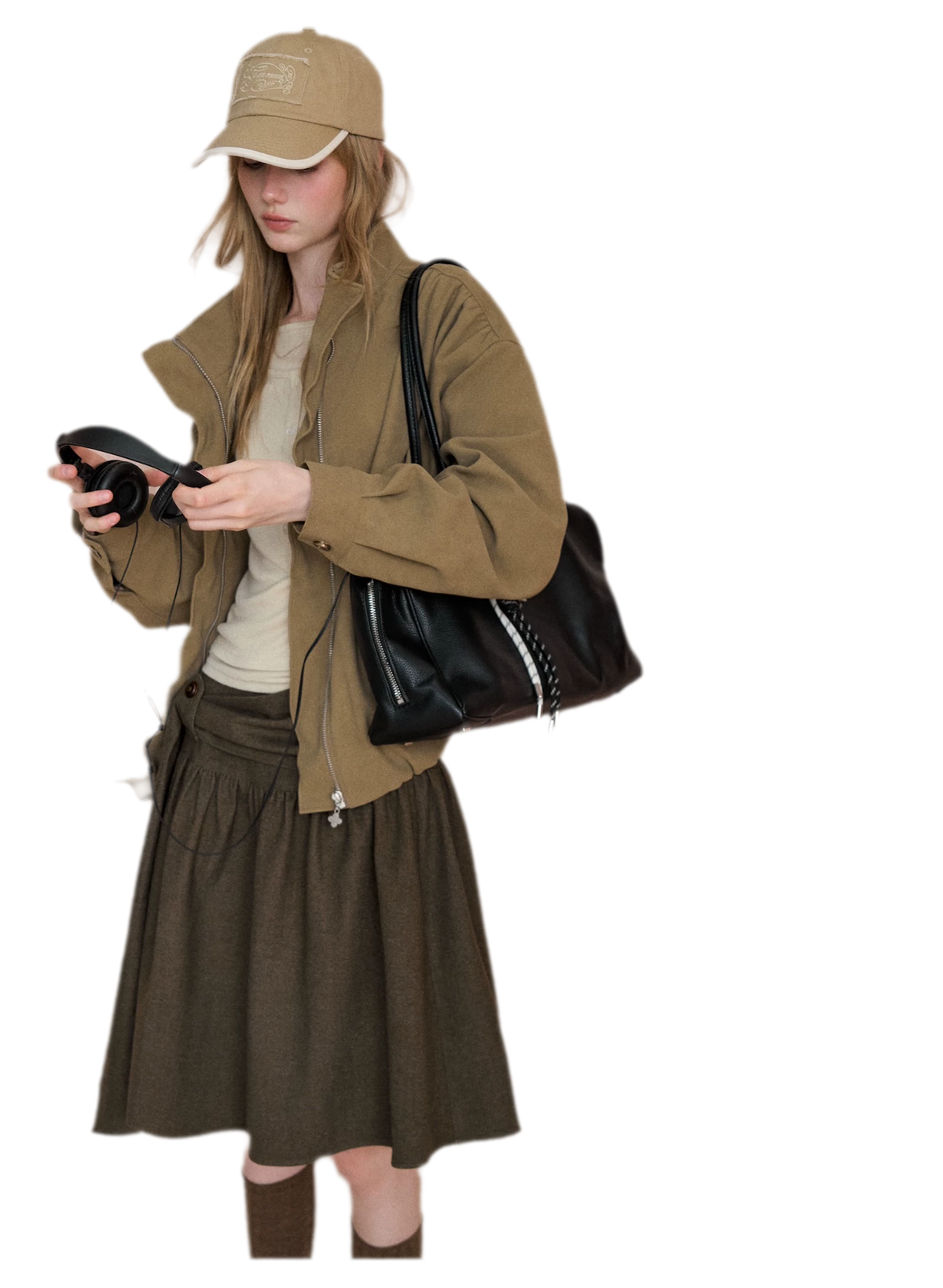 Gathered Suede Cropped Jacket