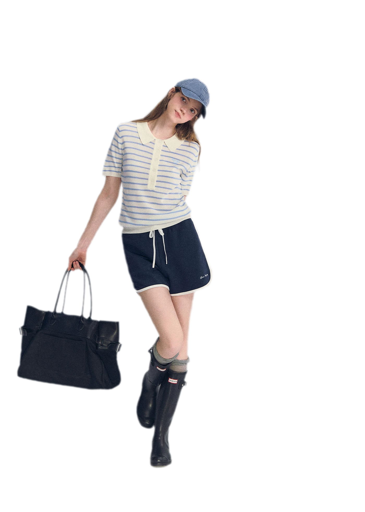 Striped Embroidered Polo