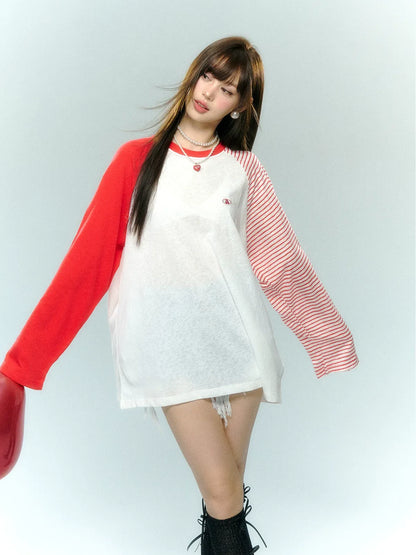 Color-Block Striped Top