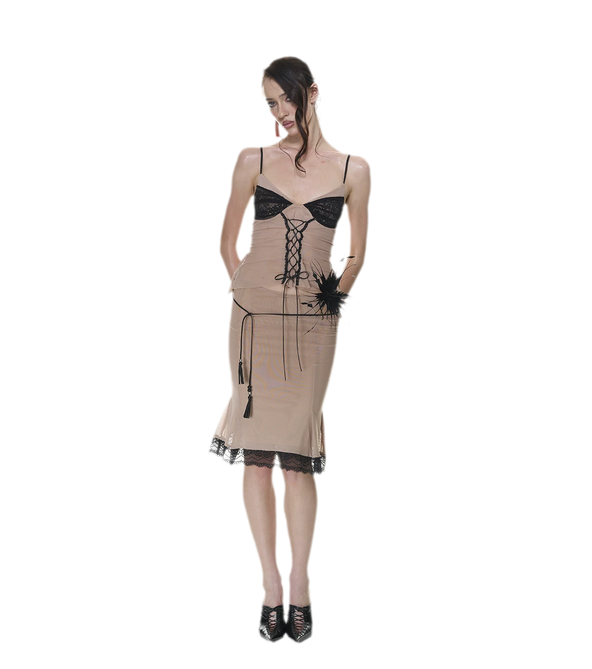 Lace Ruched Mermaid Set