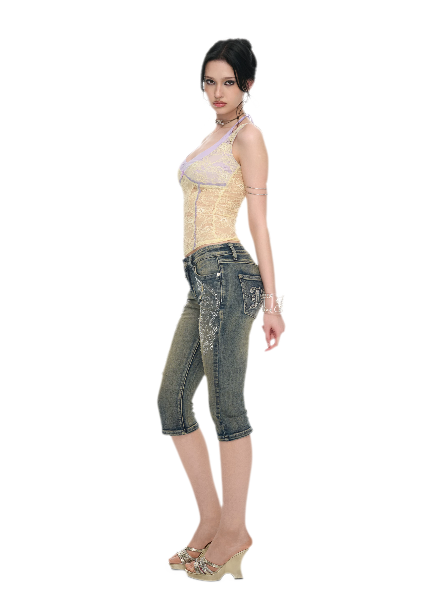 Y2K Lace Halter Camisole