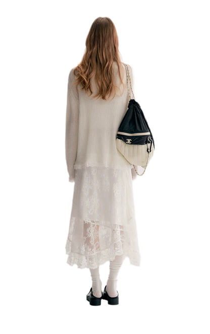 Layered Lace A-Line Skirt