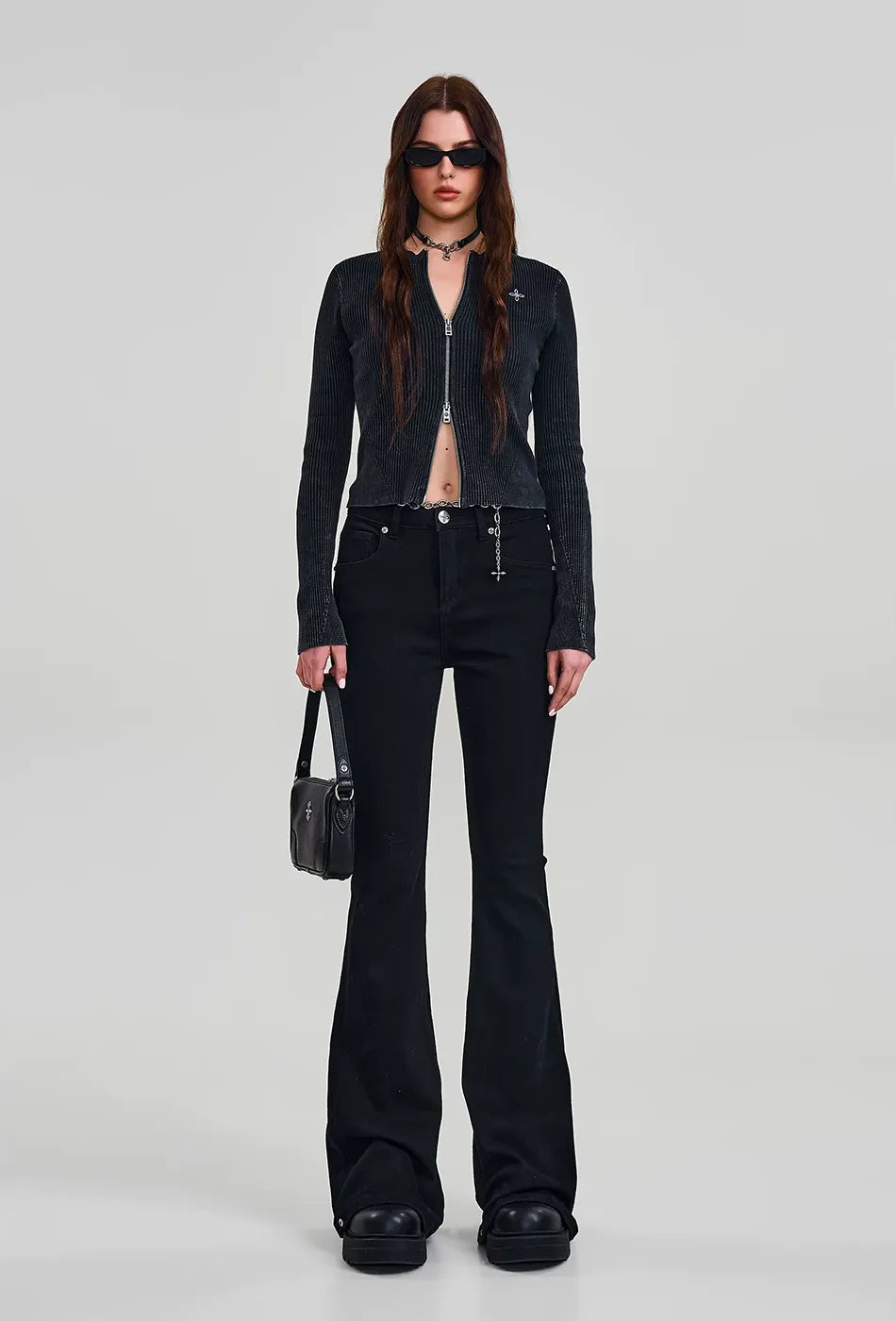 Classic Cross Hurricane Flare Denim Pants