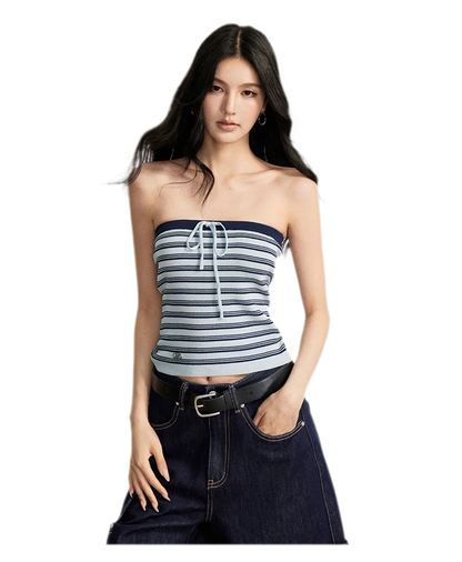 Striped Knit Bustier