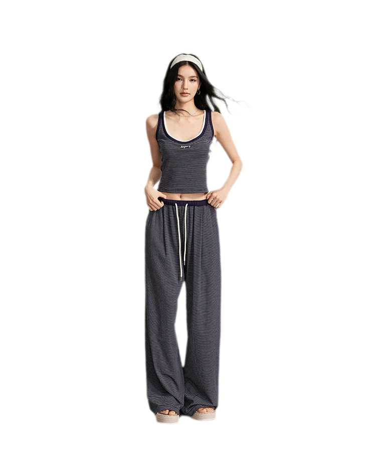 Striped U-Neck Set