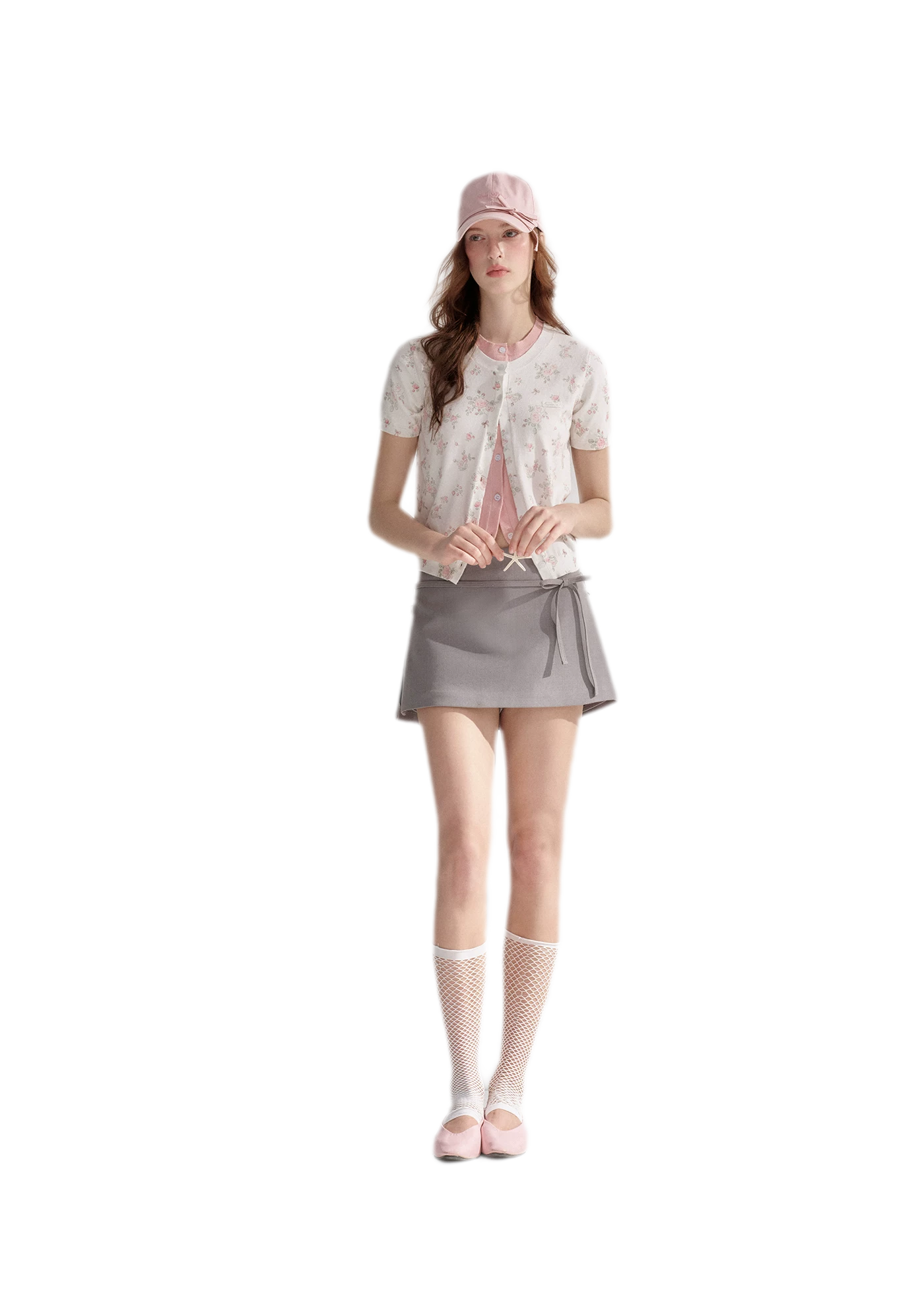 Contrast Faux Layer Knit Tee