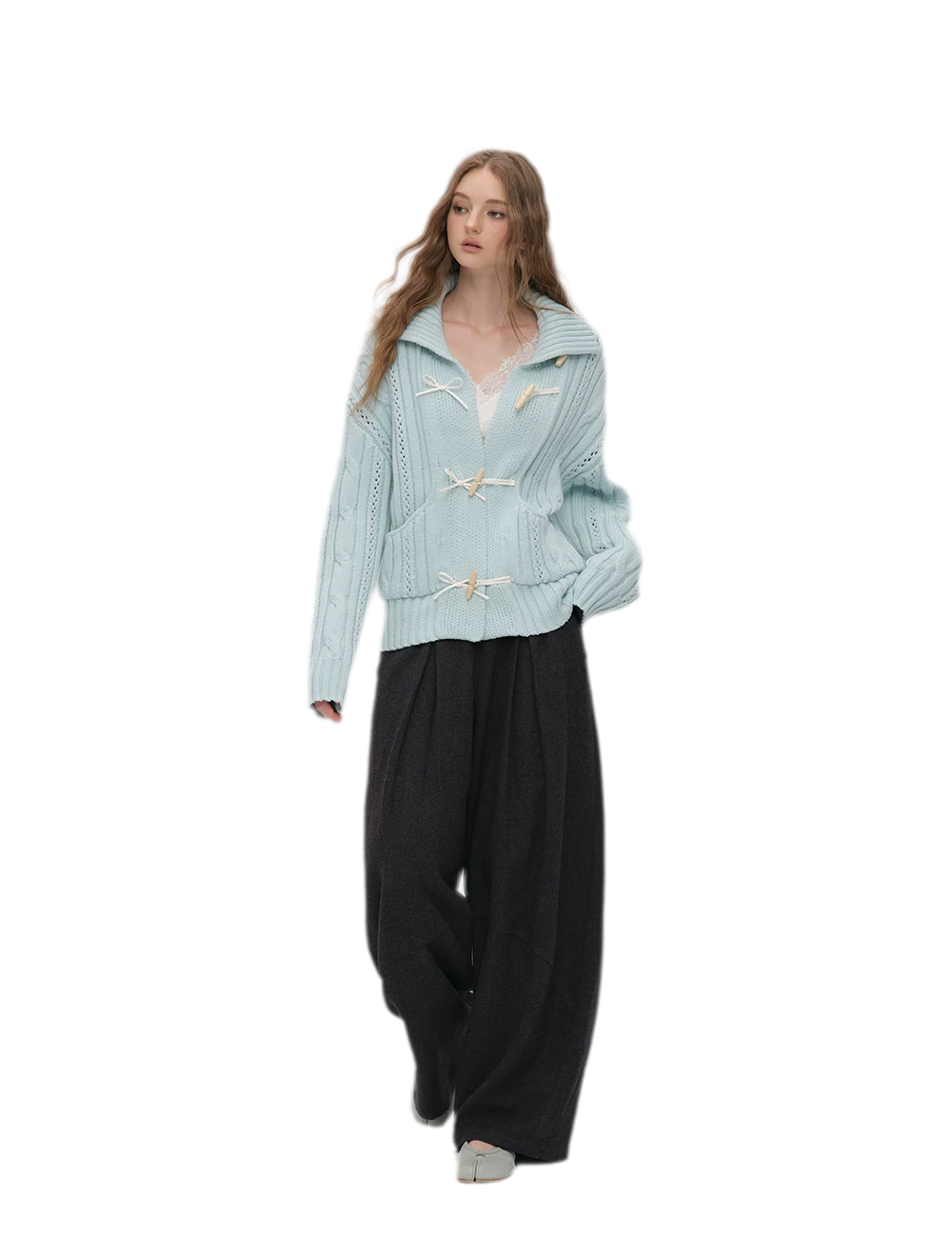 Cable Knit Cropped Cardigan