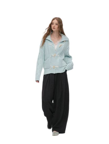 Cable Knit Cropped Cardigan
