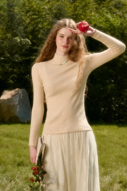 Cashmere Ribbed Fitted Sweater