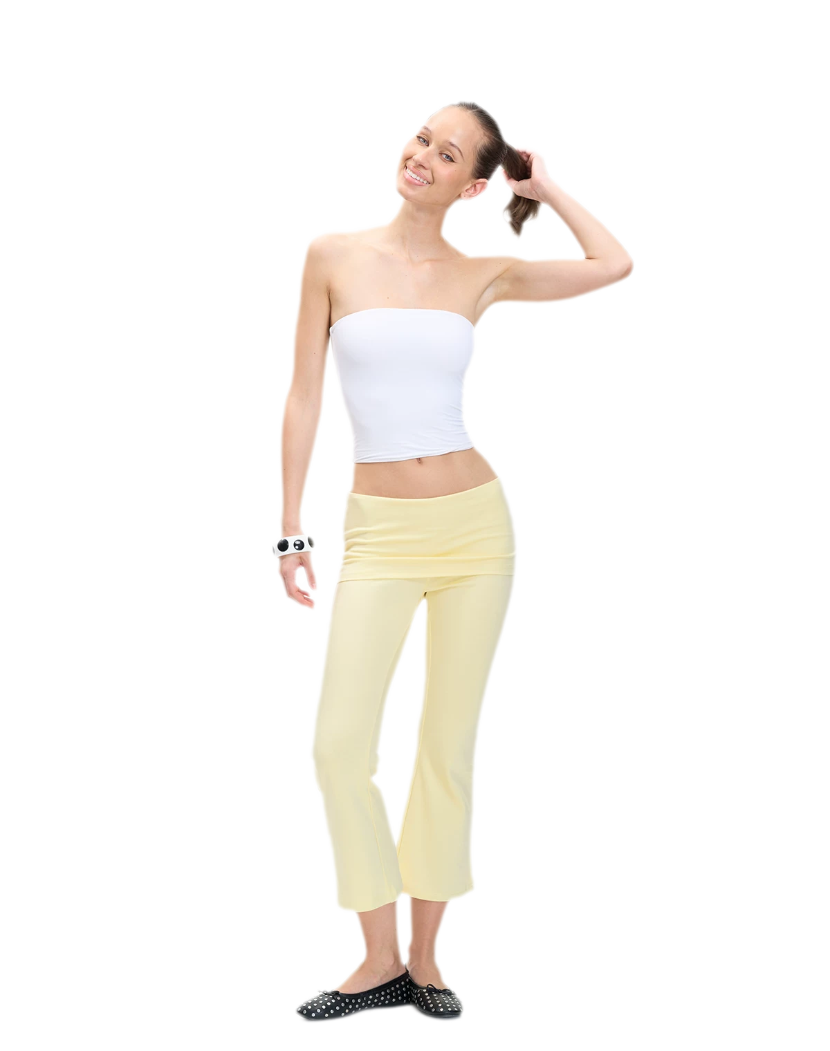 Capri Foldover Flare Pants
